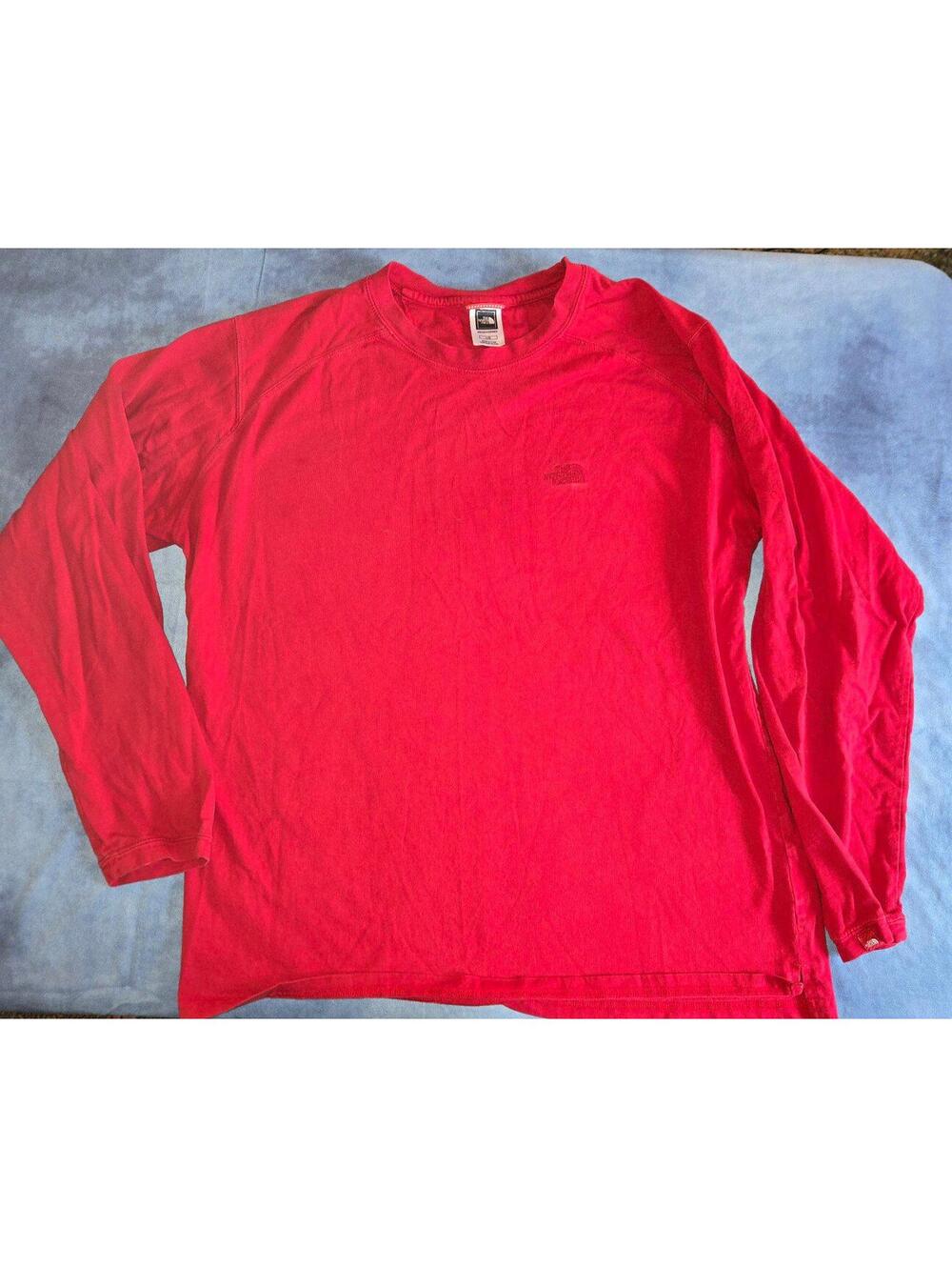 Mens red the north face long sleeve